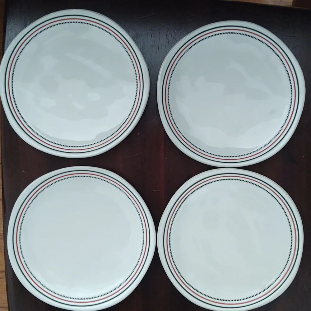 Hearth & Hand Striped Stoneware Appetizer Plates - Set of 4
